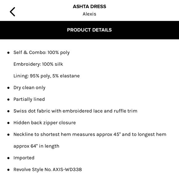 ALEXIS ASHTA Dress - Picture 6 of 6